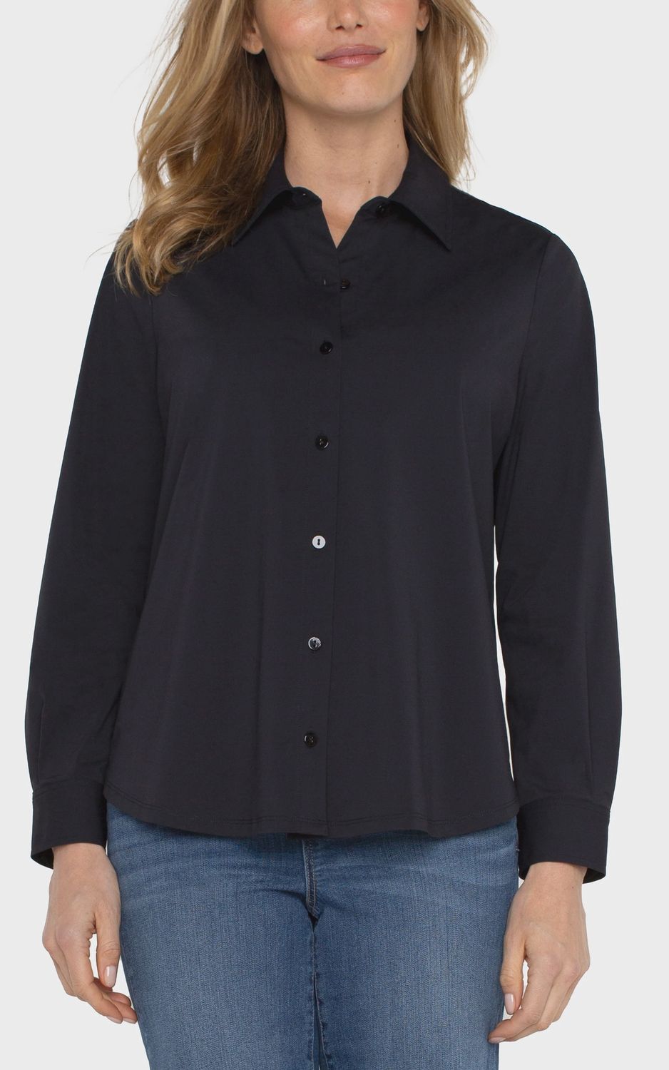 L/S Button Front Knit Shirt