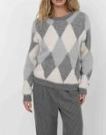 Astoria Fuzzy Argyle Sweater