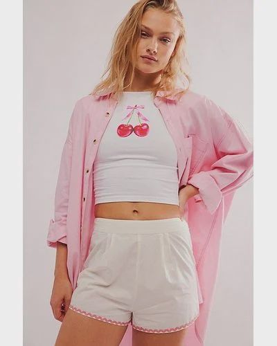 Parisian Cherries Ribbed Tank