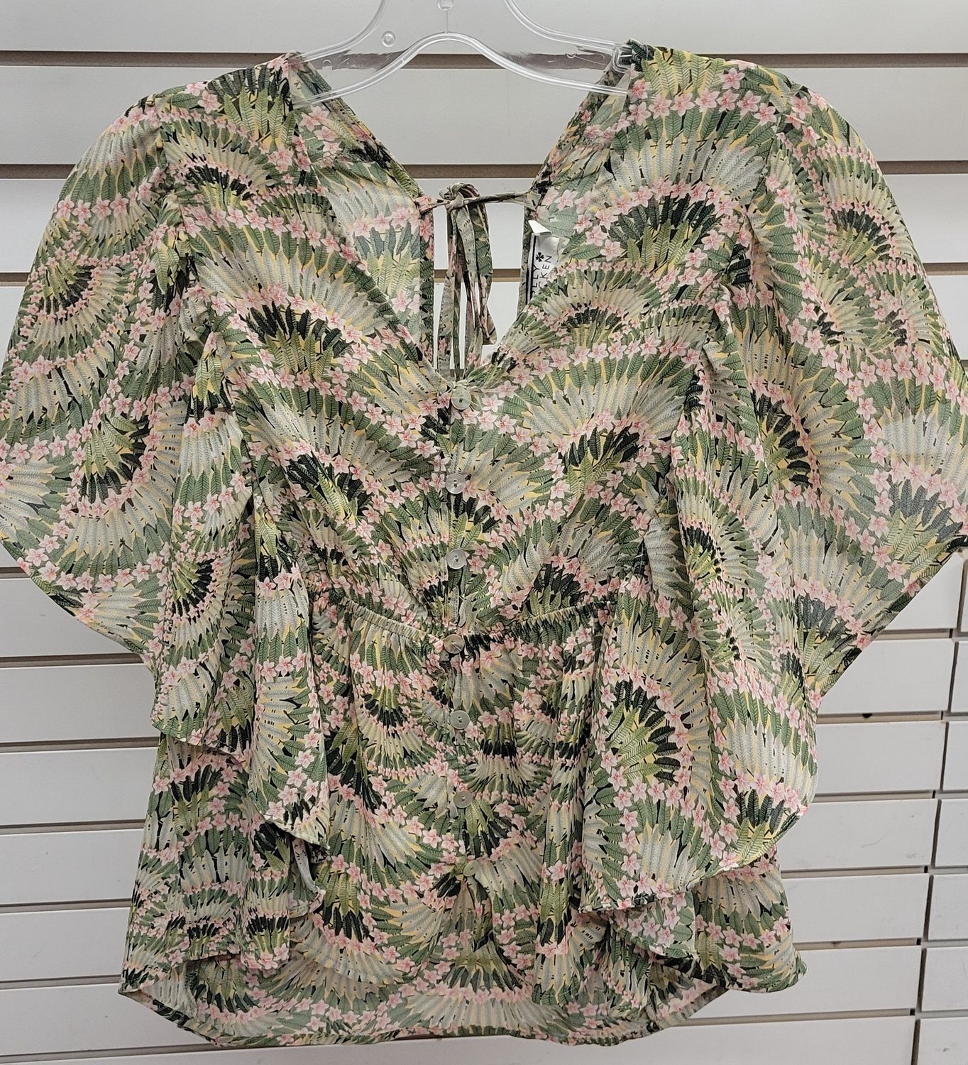 MB Woven Tie at Back Top