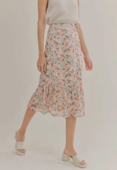 Dune Flowers Midi Skirt