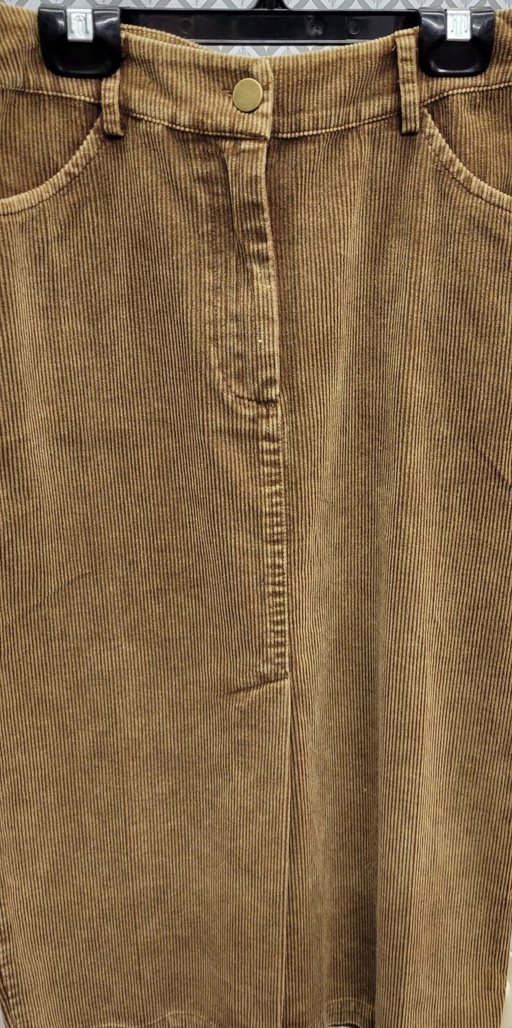 Kahlo Washed Cord Midi Skirt