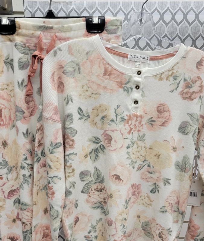 Peach Floral Sleepwear Set