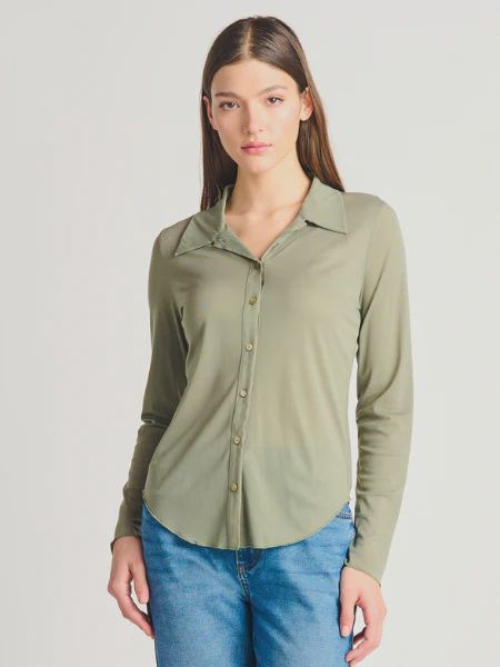 Mesh Button Front Top