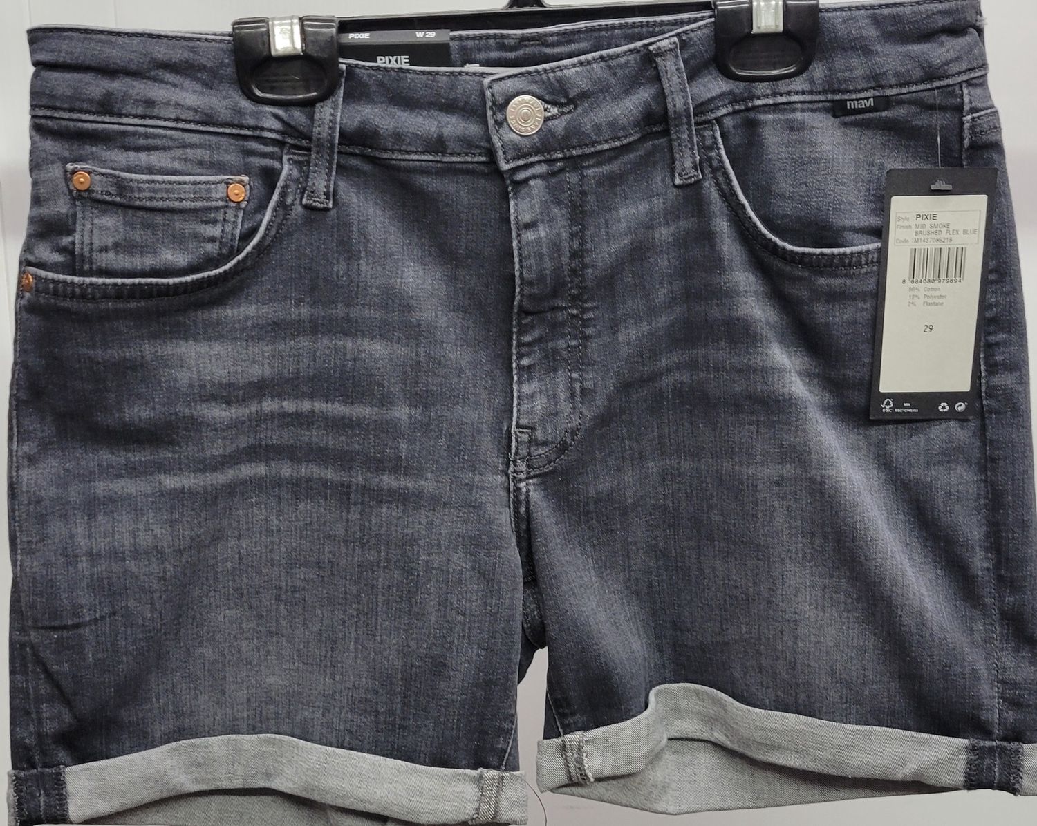 Pixie Mid Smoked Denim Short