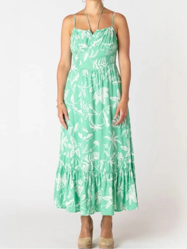 Corset Tiered Maxi Dress