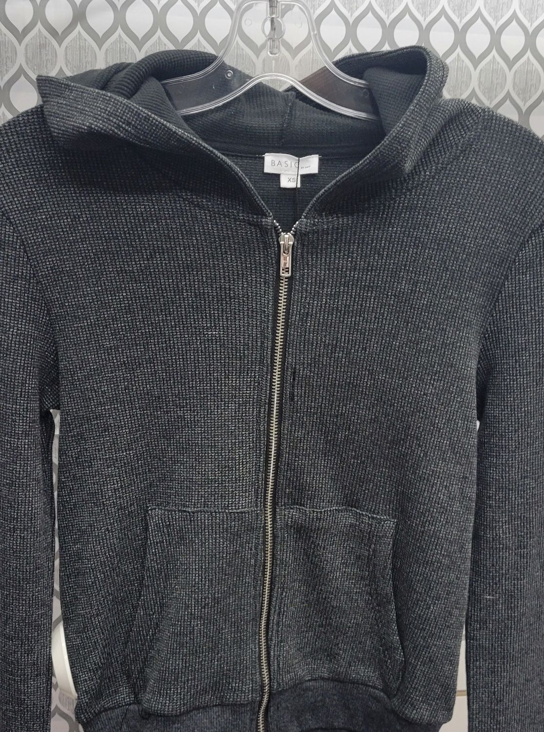 Zip Up Waffle Top