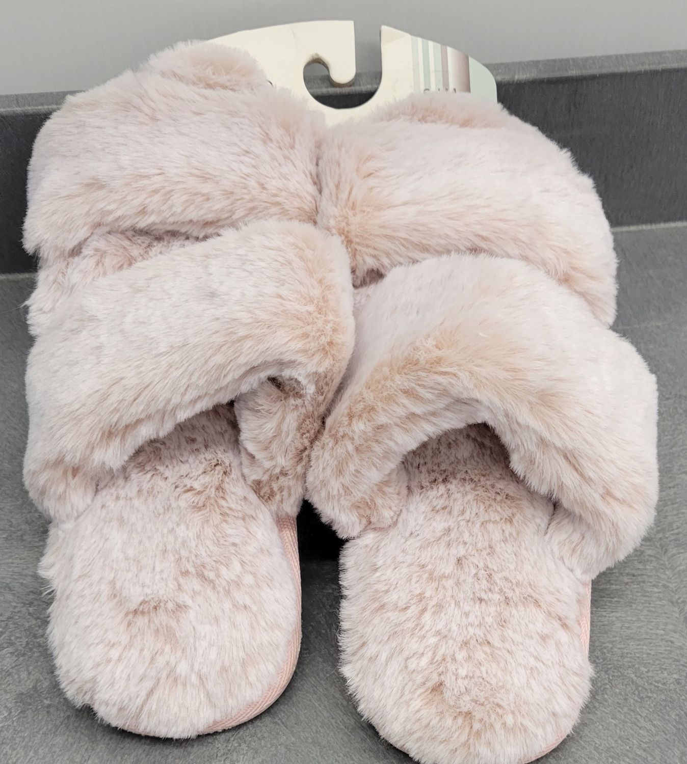 Two Strap Fur Slipper