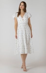 Wrap Front Tiered Midi Dress