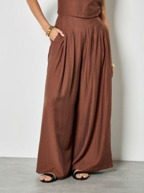 3 Pleat Wide Leg Trouser