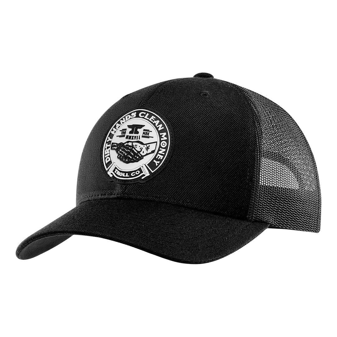 DHCM Haggler Curved Brim Trucker Hat-Black