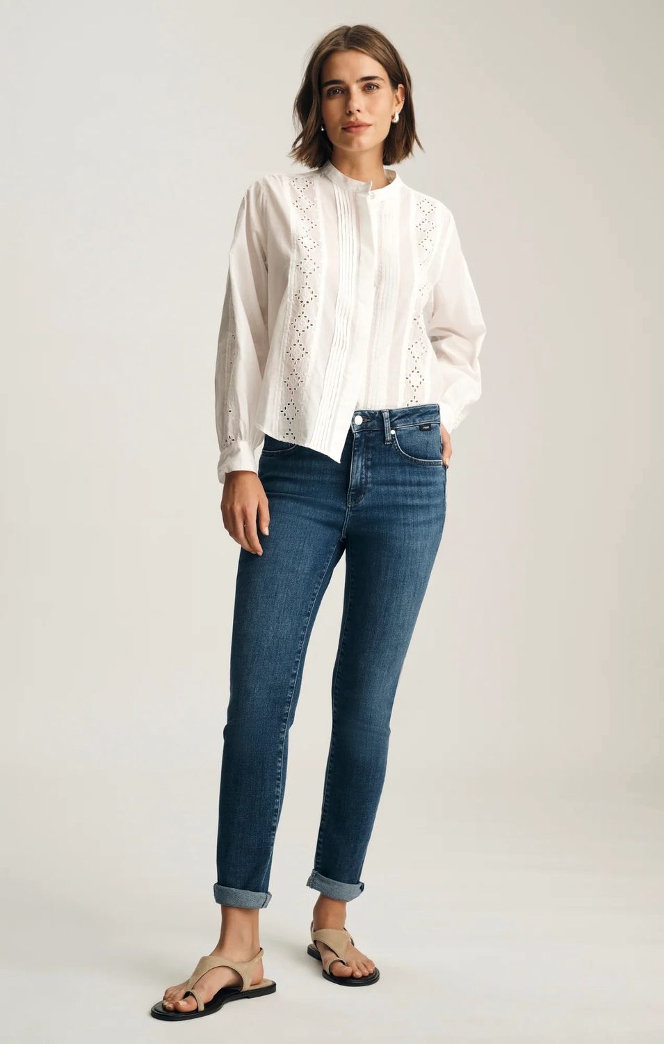 Kathleen Mid Rise Slim Boyfriend Jean