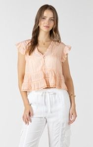 Lace Trim Peplum Blouse