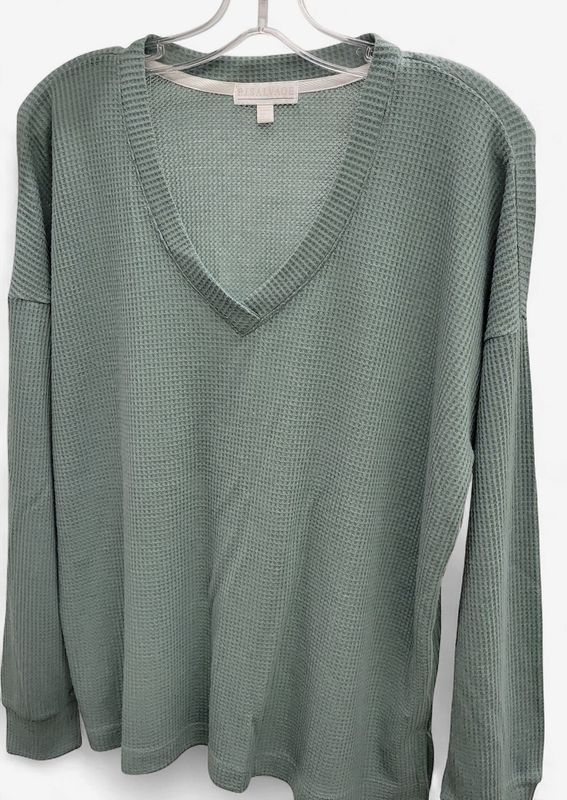 Waffle Top-Sage