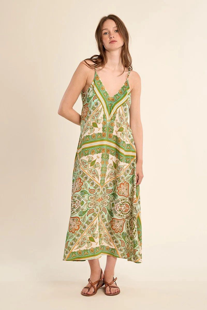 Woven Dress-Green