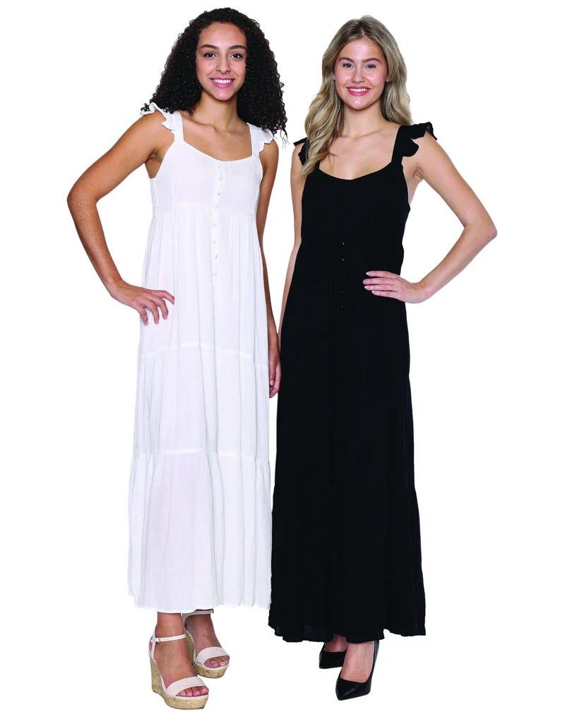 Adjustable Strap Dress with Lining