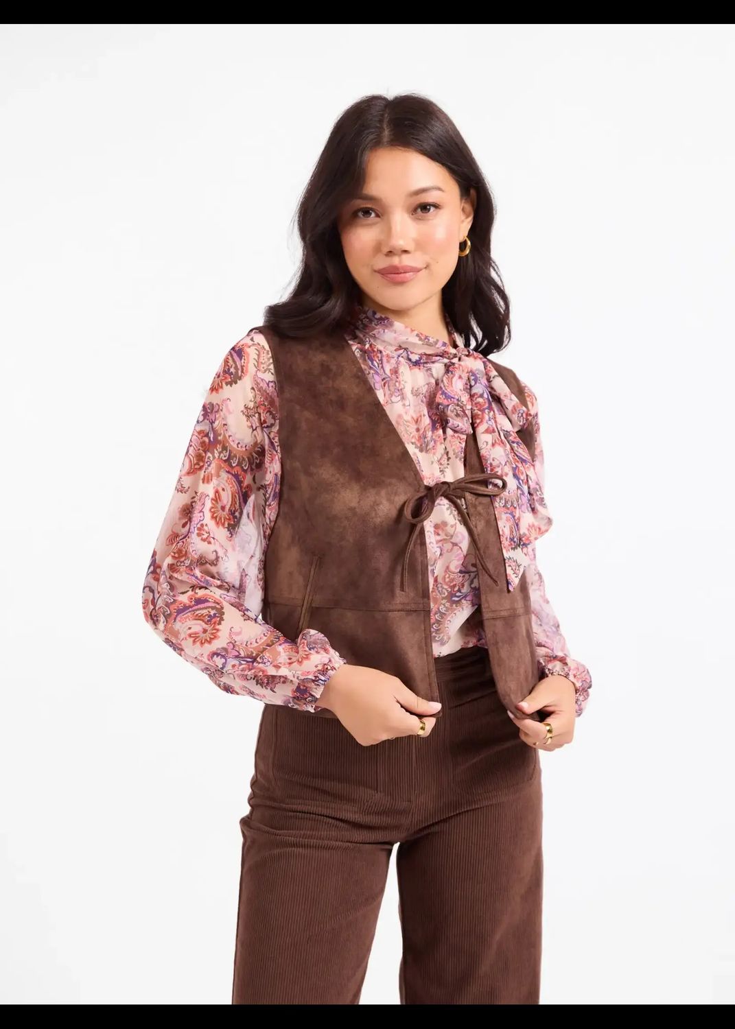 Tender Days Faux Suede Vest