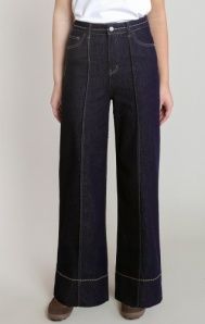 Stitching Detail Denim Pants