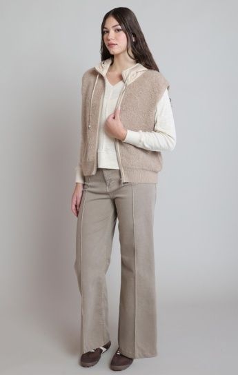 Hooded Boucle Vest