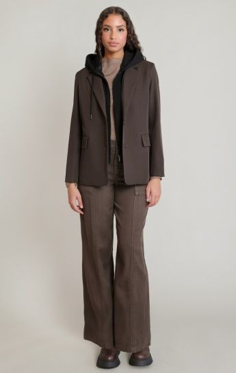 Detachable Hooded Blazer