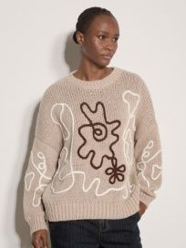 Abstract Cornley Flower Chunky Jumper