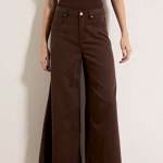 Gia Velvet Denim Wide Leg Jeans