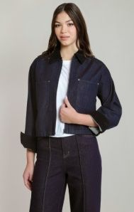 Corduroy Collar Denim Jacket
