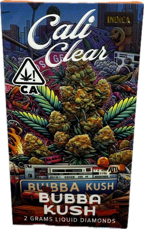 Cali Clear: 2grams Liquid Diamonds Disposable Vape - Bubba Kush (INDICA)