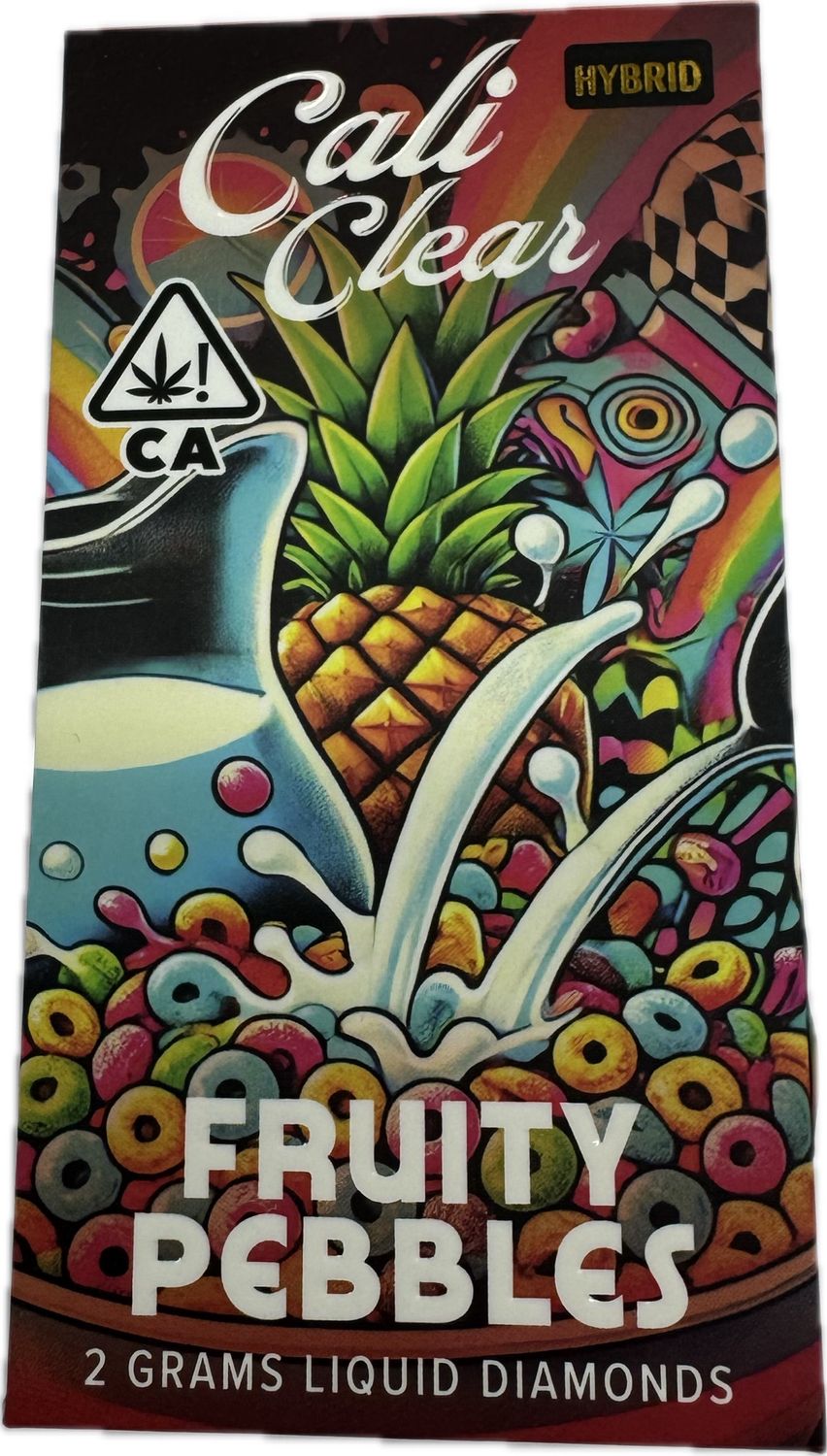 Cali Clear: 2grams Liquid Diamonds Disposable Vape - Fruity Pebbles (HYBRID)