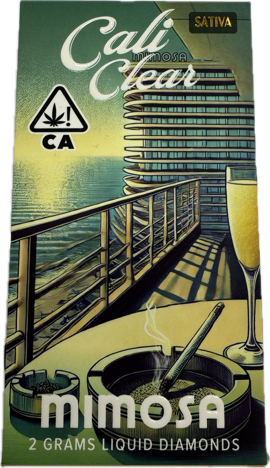 Cali Clear: 2grams Liquid Diamonds Disposable Vape - Mimosa (SATIVA)