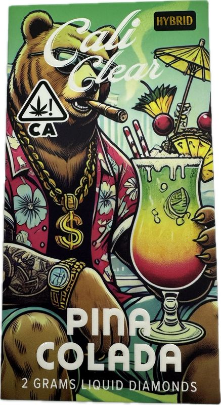 Cali Clear: 2grams Liquid Diamonds Disposable Vape - Pina Colada (HYBRID)