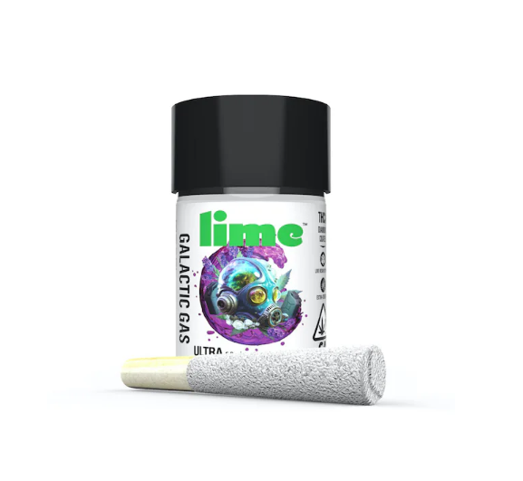 Lime Ultra THCA Infused With Live Resin 5 Prerolls Galactic Gas 3g HYBRID