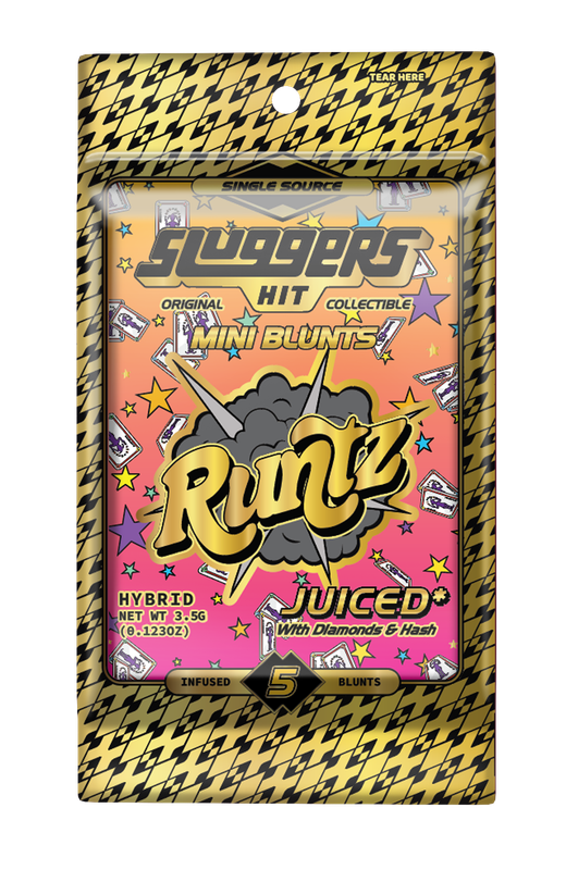 Sluggers HIT: 5pk INFUSED mini Blunts, JUICED* With Diamonds &amp; Hash - Runtz HYBRID