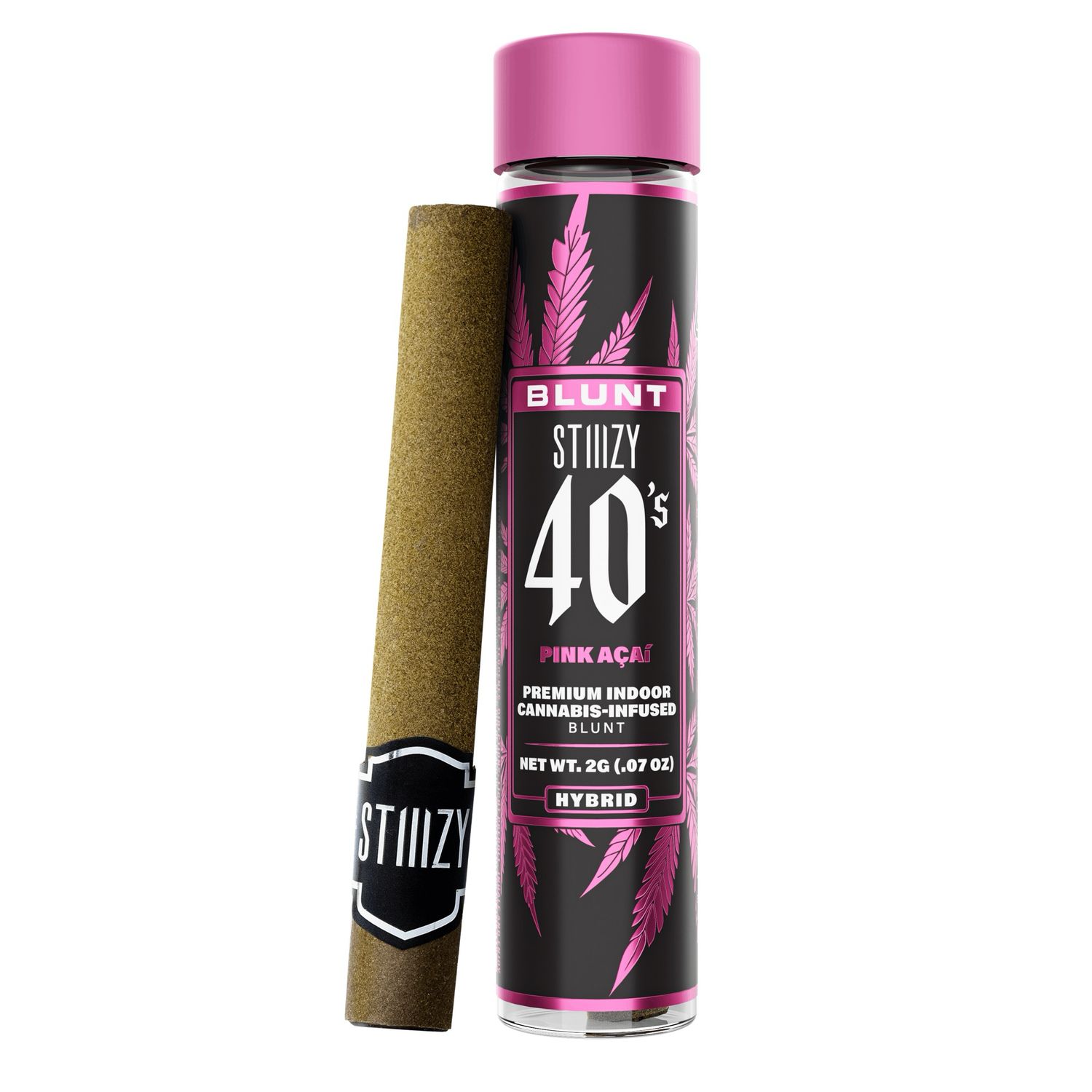 STIIIZY 40’s: 2gram Premium Indoor Cannabis-Infused Blunt - Pink Açaí HYBRID