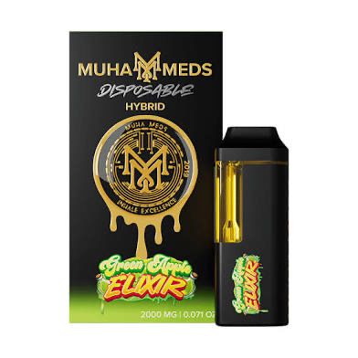MUHA MEDS: 2gram Disposable Vape - Green Apple Elixir HYBIRD