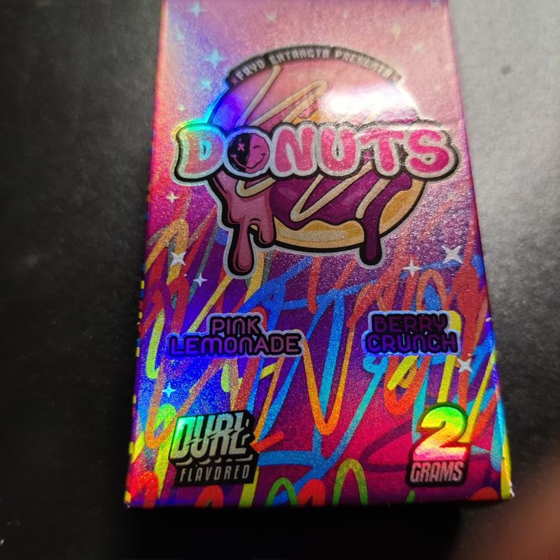 Fryd Extracts Donuts: Liquid Diamonds + Live Resin 2g Dual Flavored Disposable - Pink Lemonade + Berry Crunch