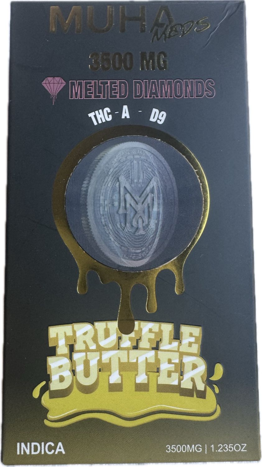 MUHA Meds: 3500mg Melted Diamonds Disposable Vape - Truffle Butter INDICA