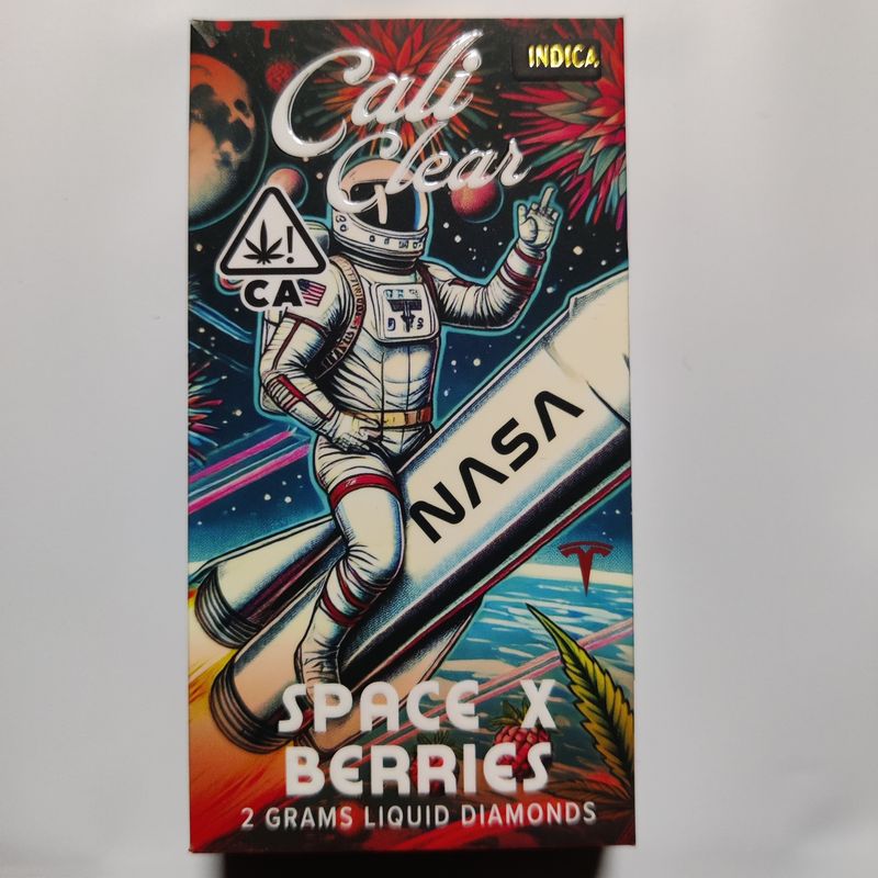 Cali Clear: 2grams Liquid Diamonds Disposable Vape - Space X Berries (INDICA)