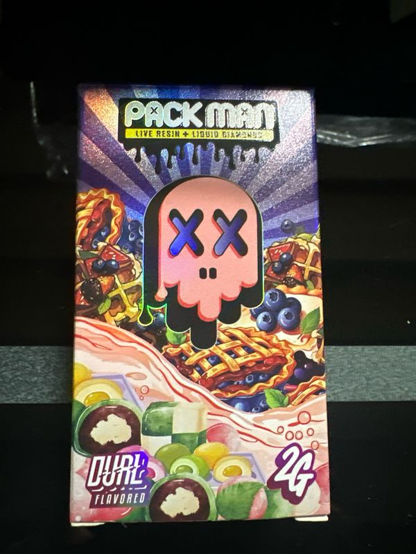 PACK MAN - 2gram Liquid Live Diamonds Dual Tank Disposable Vape - Berry Pie X Mochi