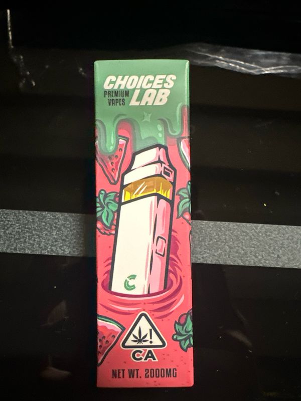 2G Choice Lab Premium Vapes - Liquid Diamond - Juicy Watermelon X Raspberry Cough