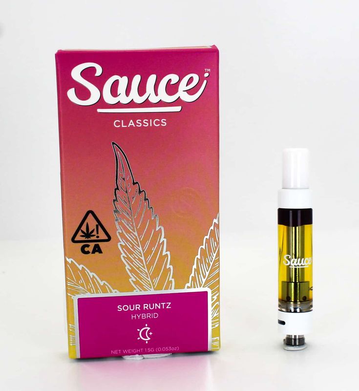 Sauce XL: 1.5g Disposable Live Resin Cart - Sour Runtz HYBRID