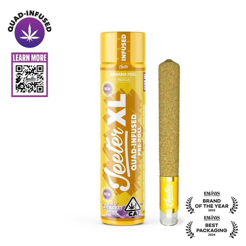 Jeeter XL: 2g Rosin Enhanced w/ THCa Diamonds + Rosin + Kief Pre-Roll - Banana Peel INDICA