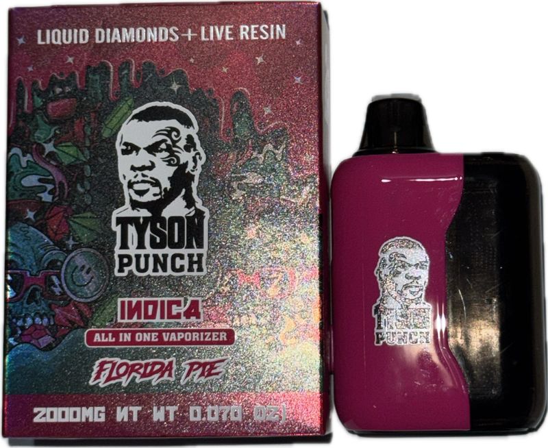 TYSON PUNCH: 2gram Liquid Diamonds + Live Resin Disposable Vape - Florida Pie INDICA