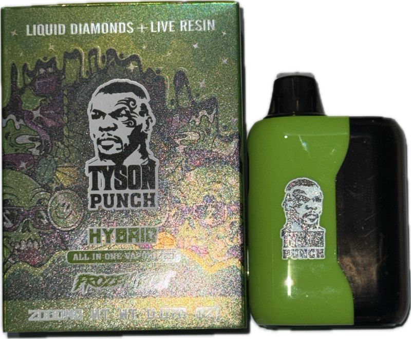 TYSON PUNCH: 2gram Liquid Diamonds + Live Resin Disposable Vape - Frozen Fist HYBRID