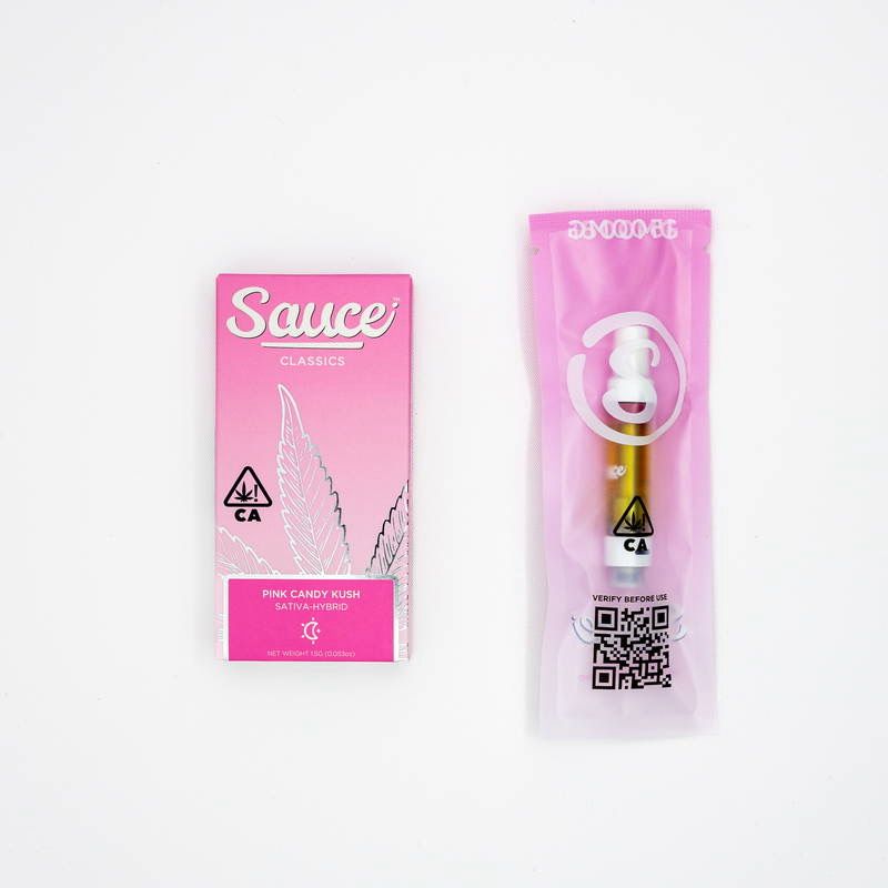 SAUCE Classics: 1.5gram Vape Cartridge - Pink Candy Kush SATIVA-HYBRID