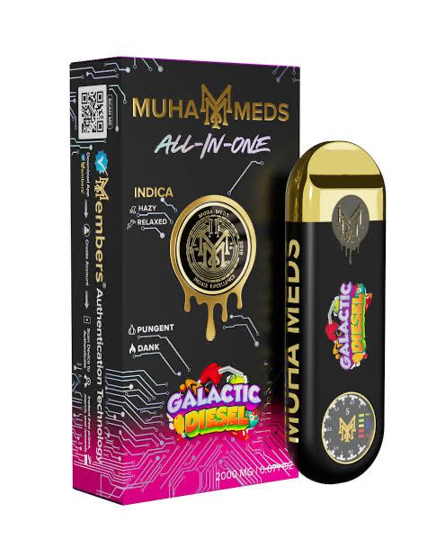 MUHA MEDS: 2gram Disposable Vape - Galactic Diesel INDICA
