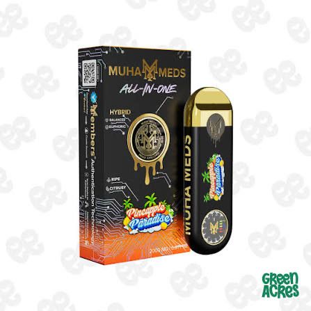MUHA MEDS: 2gram Disposable Vape - Pineapple Paradise HYBRID