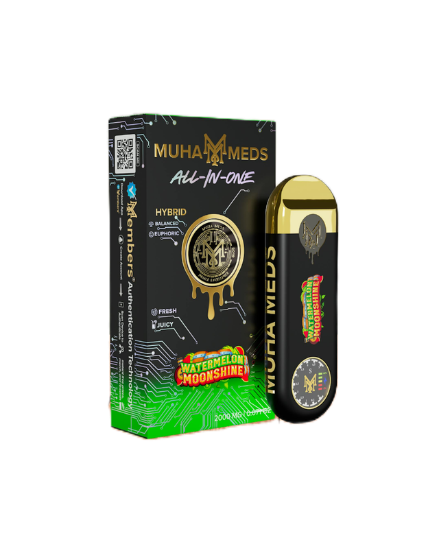 MUHA MEDS: 2gram Disposable Vape - Watermelon Moonshine HYBRID