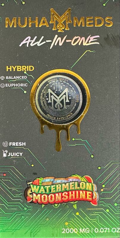 MUHA MEDS: 2g Disposable Vape - Watermelon Moonshine HYBRID