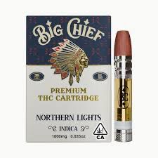 BIG CHIEF: 1gram Premium THC Cartridge - Northern Lights INDICA